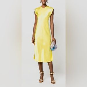 FORTE FORTE Satin Finish MIDI Dress XS NWT $